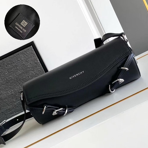 Givenchy Voyou Roller Calfskin Cylinder Crossbody Bag with Strap Detail 지방시 보유 롤러 카프스킨 실린더 크로스바디 백 스트랩 디테일 19052 25cm