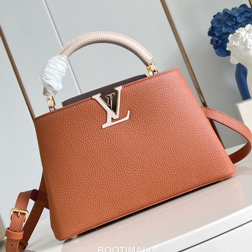 Louis Vuitton Capucines Taurillon Leather Top Handle Bag with Flap Logo Detail 루이비통 카퓌신 타우릴론 레더 탑핸들백 M14176 31cm