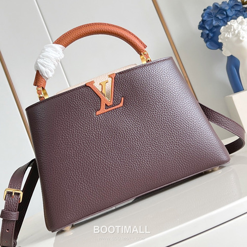 Louis Vuitton Capucines Taurillon Leather Top Handle Bag with Flap Logo Detail 루이비통 카퓌신 타우릴론 레더 탑핸들백 M14176 31cm