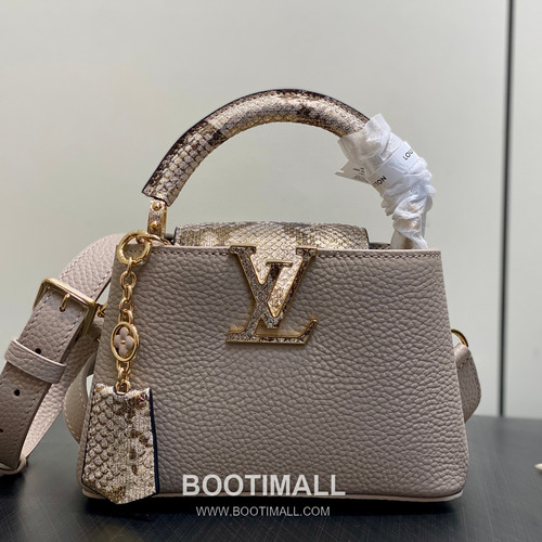 Louis Vuitton Capucines Mini Taurillon Leather Top Handle Bag with Python Trim Chain Detail 루이비통 카퓌신 미니 타우릴론 레더 탑핸들백 M89369 21cm