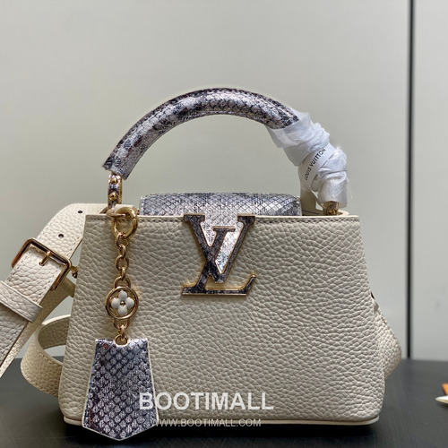 Louis Vuitton Capucines Mini Taurillon Leather Top Handle Bag with Python Trim Chain Detail 루이비통 카퓌신 미니 타우릴론 레더 탑핸들백 M89369 21cm