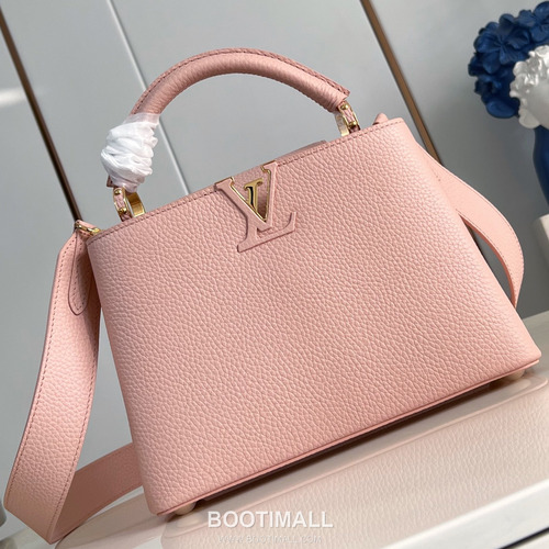 Louis Vuitton Capucines BB Taurillon Leather Top Handle Bag with Strap Logo Detail 루이비통 카퓌신 BB 타우릴론 레더 탑핸들백 M23792 27cm