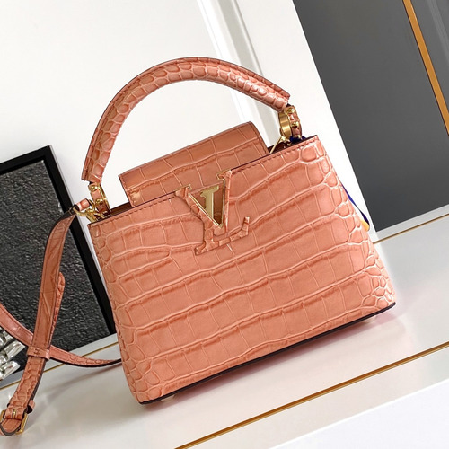 Louis Vuitton Calfskin Leather Top Handle Bag with Strap Metal Detail 루이비통 카프스킨 레더 탑핸들백 M93429 21cm
