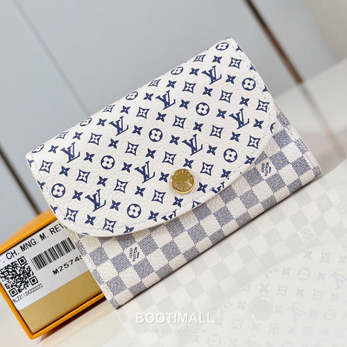 Louis Vuitton Rosalie Calfskin Leather Coin Wallet with Flap Card Slot Detail 루이비통 로잘리 카프스킨 레더 코인 월렛 M25745 11cm
