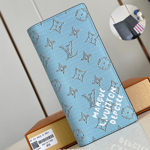 Louis Vuitton Brazza Monogram Eclipse Canvas Wallet with Zip Pocket Card Slot Detail 루이비통 브라짜 모노그램 이클립스 캔버스 장지갑 M15156 10cm