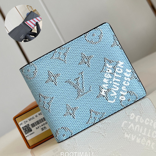 Louis Vuitton Multiple Monogram Canvas Wallet with Card Slot Pocket Detail 루이비통 멀티플 모노그램 캔버스 반지갑 M14691 11.5cm