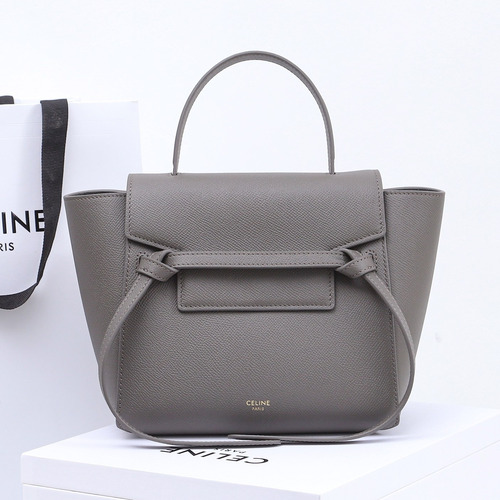 Celine Calfskin Leather Bucket Crossbody Bag with Flap Zip Strap Detail 셀린느 카프스킨 레더 버킷 크로스바디백 175519 20cm