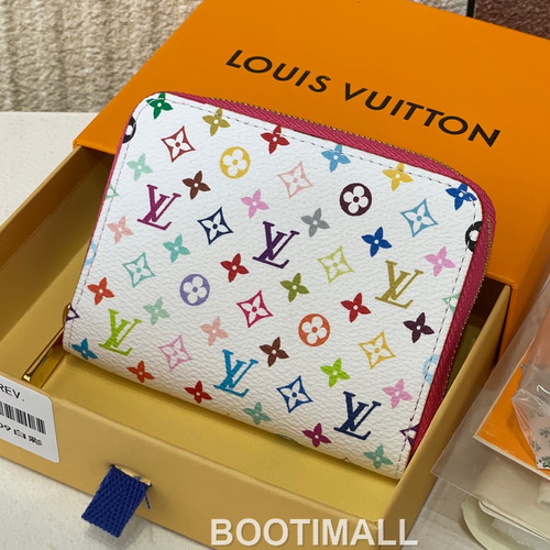Louis Vuitton Zippy Coin Purse Monogram Multicolor Coated Canvas Zip Wallet with Card Slots 루이비통 지피 모노그램 멀티컬러 코팅 캔버스 집 코인지갑 카드슬롯 M13409 11cm