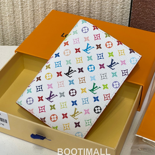 Louis Vuitton Passport Cover Monogram Multicolor Coated Canvas Calfskin Leather Organizer with Card Slots 루이비통 여권커버 모노그램 멀티컬러 코팅 캔버스 카프스킨 레더 오거나이저 M14178 14cm
