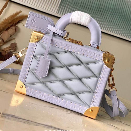 Louis Vuitton Petite Valise Bag Quilted Leather Top Handle Shoulder Bag with Chain Strap 루이비통 쁘띠 발리즈 퀼팅 레더 탑핸들 숄더백 체인스트랩 M11047 22.5cm