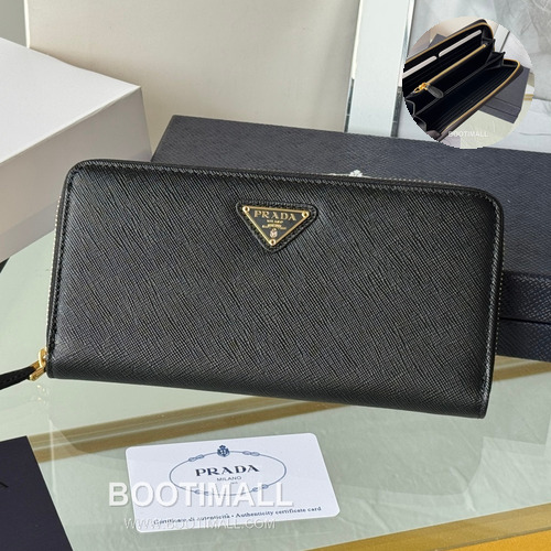 Prada Saffiano Leather Zip Long Wallet with Single Zip Detail 프라다 사피아노 레더 싱글 지퍼 장지갑 1ML506 19cm