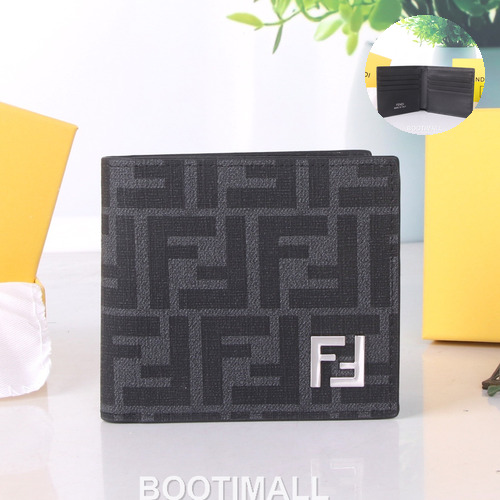 Fendi Calfskin Bi-Fold Wallet with Slim Multi Slot Detail 펜디 카프스킨 슬림 멀티 슬롯 반지갑 SF03 11cm
