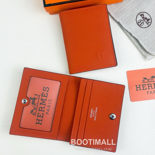 Hermès Togo Calfskin Card Holder with H Embossed Snap Closure Detail 에르메스 토고 카프스킨 H 엠보스 스냅 클로저 카드홀더 496 11cm