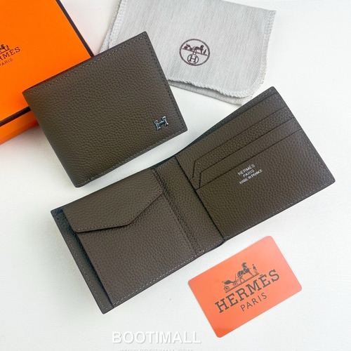 Hermès Silk’in Barenia Togo Calfskin Bi-Fold Wallet with Coin Pocket Detail 에르메스 실킨 바레니아 토고 카프스킨 코인포켓 디테일 반지갑 527 11.5cm