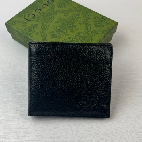 Gucci GG Calfskin Leather Bi-Fold Wallet with Logo Detail 구찌 GG 카프스킨 레더 바이폴드 반지갑 6812 11cm