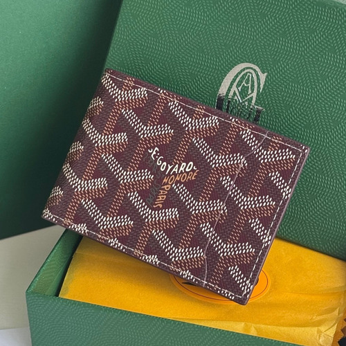 Goyard Insert Victoire Goyardine Canvas Vauzelles Calfskin Card Holder with Slim Insert Design 고야드 인서트 빅투아르 고야르딘 캔버스 보젤 카프스킨 카드홀더 슬림 인서트 3311 10cm
