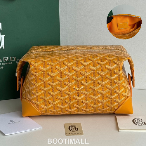 Goyard Boeing Goyardine Canvas Toiletry Pouch with Snap Closure 고야드 보잉 고야르딘 캔버스 토일레트리 파우치 스냅클로저 020216 24cm