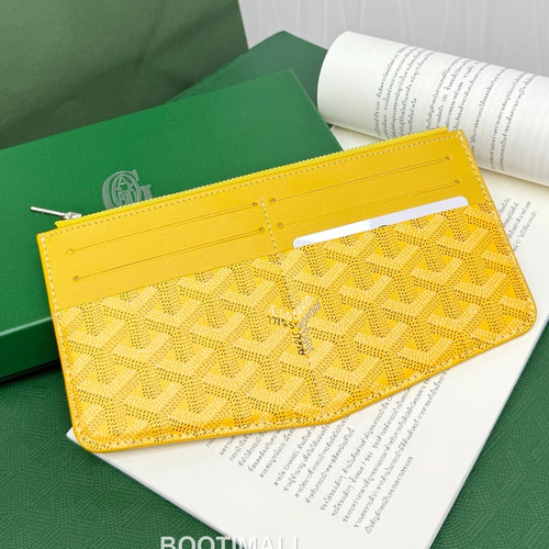 Goyard Insert Louise Goyardine Canvas Leather Zip Long Wallet with Card Slots 고야드 인서트 루이즈 고야르딘 캔버스 레더 집 롱월렛 카드슬롯 G98316 21cm