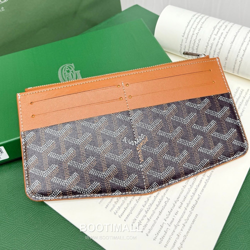 Goyard Insert Louise Goyardine Canvas Leather Zip Long Wallet with Card Slots 고야드 인서트 루이즈 고야르딘 캔버스 레더 집 롱월렛 카드슬롯 G98316 21cm