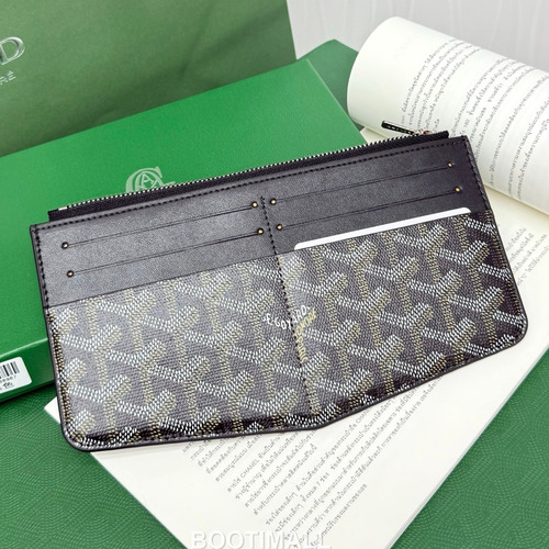 Goyard Insert Louise Goyardine Canvas Leather Zip Long Wallet with Card Slots 고야드 인서트 루이즈 고야르딘 캔버스 레더 집 롱월렛 카드슬롯 G98316 21cm
