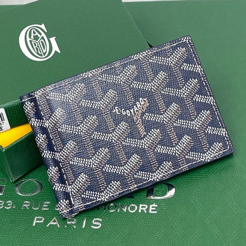 Goyard Saint-Thomas Goyardine Canvas Leather Bi-Fold Wallet with Money Clip 고야드 생토마 고야르딘 캔버스 레더 바이폴드 머니클립 지갑 G511 11cm