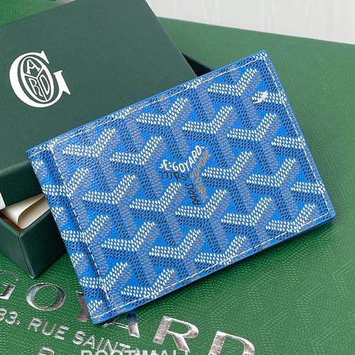 Goyard Saint-Thomas Goyardine Canvas Leather Bi-Fold Wallet with Money Clip 고야드 생토마 고야르딘 캔버스 레더 바이폴드 머니클립 지갑 G511 11cm
