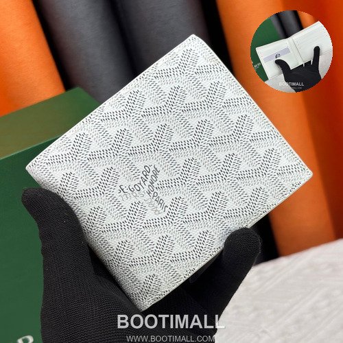 Goyard Goyardine Canvas Bi-Fold Wallet with 8 Card Slots 고야드 고야르딘 캔버스 바이폴드 카드지갑 G5126 11cm