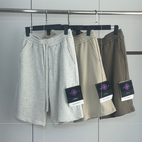 Stone Island Cotton Terry Sweat Shorts with Logo Patch 스톤아일랜드 코튼 테리 스웨트 쇼츠 로고 패치 L2526