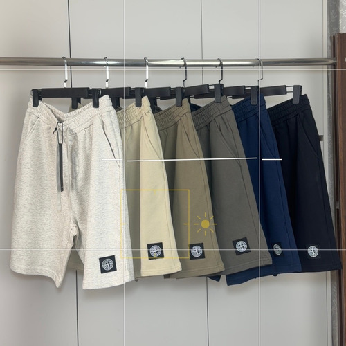 Stone Island Cotton Terry Sweat Shorts with Logo Patch 스톤아일랜드 코튼 테리 스웨트 쇼츠 로고 패치 L2526