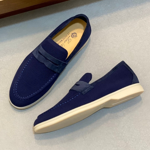 Loro Piana Wish Wool Knit Suede Calfskin Moccasin Sneakers with TPU Sole 로로피아나 위시 울 니트 스웨이드 카프스킨 모카신 스니커즈 TPU 솔 디테일 7F03036 2.5cm