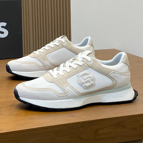 BOSS Suede Calfskin Leather Low Sneakers with Logo Lace Detail EVA Rubber Sole 보스 스웨이드 카프스킨 레더 로우 스니커즈 로고 레이스 디테일 EVA 러버솔 7F03046 3cm