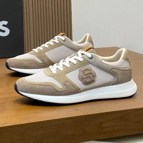 BOSS Suede Calfskin Leather Low Sneakers with Logo Lace Detail EVA Rubber Sole 보스 스웨이드 카프스킨 레더 로우 스니커즈 로고 레이스 디테일 EVA 러버솔 7F03046 3cm