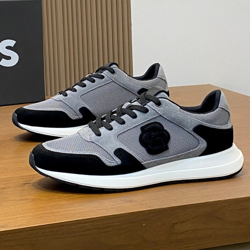 BOSS Suede Calfskin Leather Low Sneakers with Logo Lace Detail EVA Rubber Sole 보스 스웨이드 카프스킨 레더 로우 스니커즈 로고 레이스 디테일 EVA 러버솔 7F03046 3cm