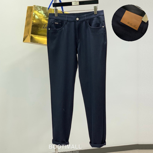 Loro Piana SS26 Cotton Blend Casual Pants with Logo Print 로로피아나 SS26 코튼 혼방 캐주얼 팬츠 로고 프린트
