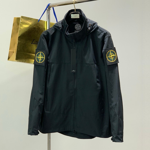 Stone Island SS26 Cotton Hooded Zip Jacket with Embroidered Logo 스톤아일랜드 SS26 코튼 후드 집 재킷 자수 로고