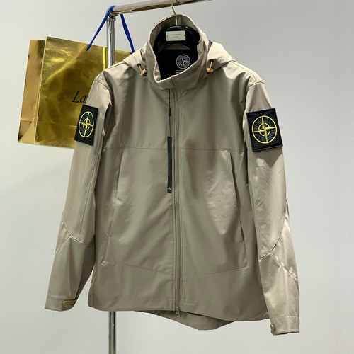 Stone Island SS26 Cotton Hooded Zip Jacket with Embroidered Logo 스톤아일랜드 SS26 코튼 후드 집 재킷 자수 로고