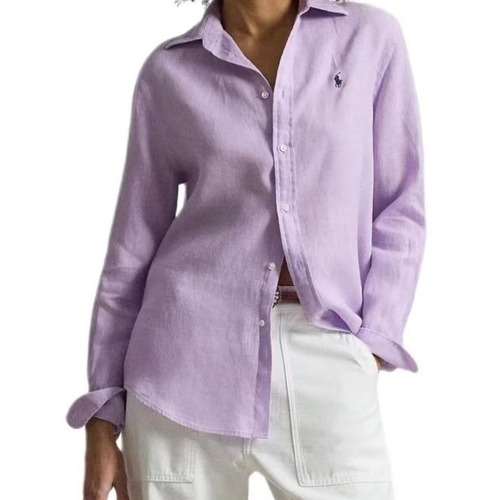 Ralph Lauren SS26 Cotton Long Sleeve Shirt with Embroidered Logo 랄프로렌 SS26 코튼 긴팔 셔츠 자수 로고