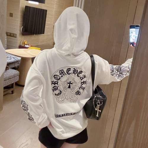 Chrome Hearts 2026 S/S Cotton Hoodie Embroidered Bead Logo Oversized 후드 스웨트셔츠 자수 비즈 로고 디테일