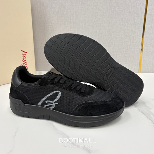 Brioni Mesh Suede Leather Runner Sneakers with Color Block Detail 브리오니 메쉬 스웨이드 레더 러너 스니커즈 4.0cm