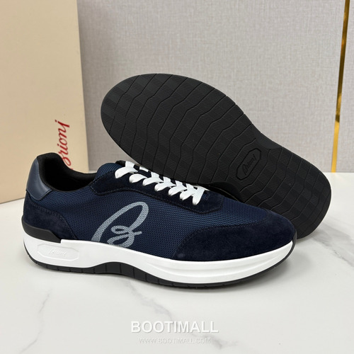 Brioni Mesh Suede Leather Runner Sneakers with Color Block Detail 브리오니 메쉬 스웨이드 레더 러너 스니커즈 4.0cm