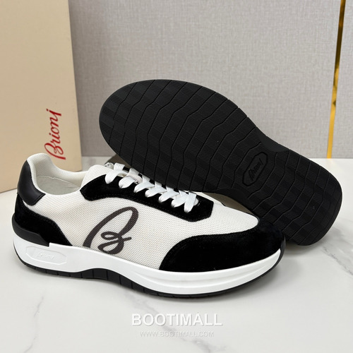 Brioni Mesh Suede Leather Runner Sneakers with Color Block Detail 브리오니 메쉬 스웨이드 레더 러너 스니커즈 4.0cm