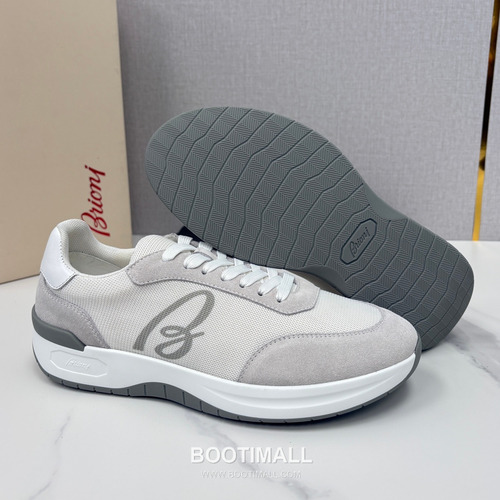 Brioni Mesh Suede Leather Runner Sneakers with Color Block Detail 브리오니 메쉬 스웨이드 레더 러너 스니커즈 4.0cm