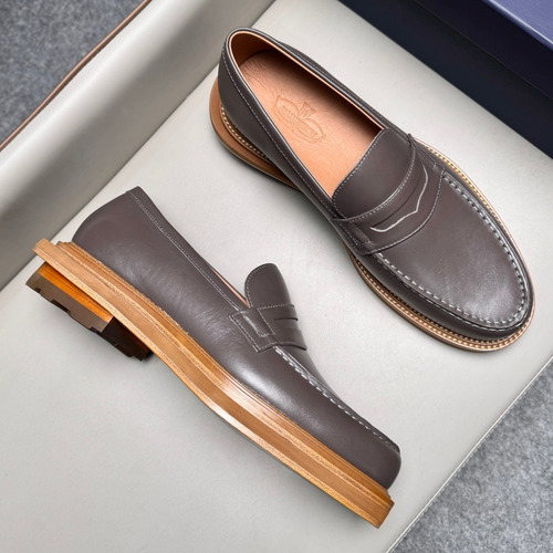 J.M.Weston Penny Calfskin Suede Leather Loafer Shoes with Hand Stitch Detail 제이엠웨스턴 페니 카프스킨 스웨이드 레더 로퍼 슈즈 2.5cm