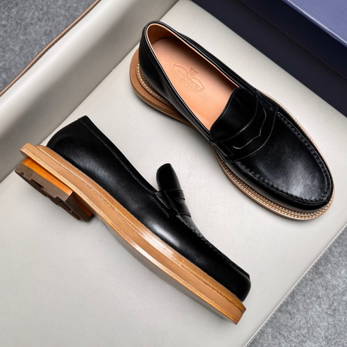 J.M.Weston Penny Calfskin Suede Leather Loafer Shoes with Hand Stitch Detail 제이엠웨스턴 페니 카프스킨 스웨이드 레더 로퍼 슈즈 2.5cm