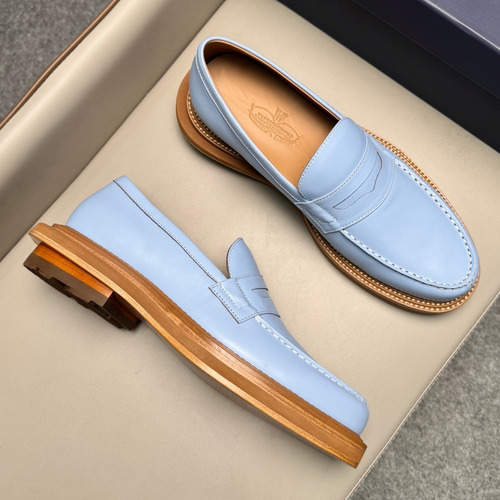 J.M.Weston Penny Calfskin Suede Leather Loafer Shoes with Hand Stitch Detail 제이엠웨스턴 페니 카프스킨 스웨이드 레더 로퍼 슈즈 2.5cm