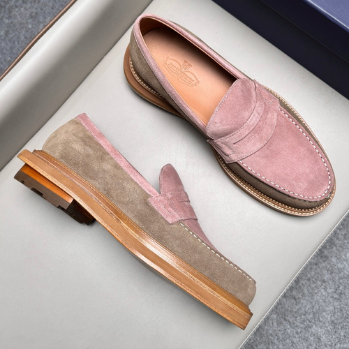 J.M.Weston Penny Calfskin Suede Leather Loafer Shoes with Hand Stitch Detail 제이엠웨스턴 페니 카프스킨 스웨이드 레더 로퍼 슈즈 2.5cm