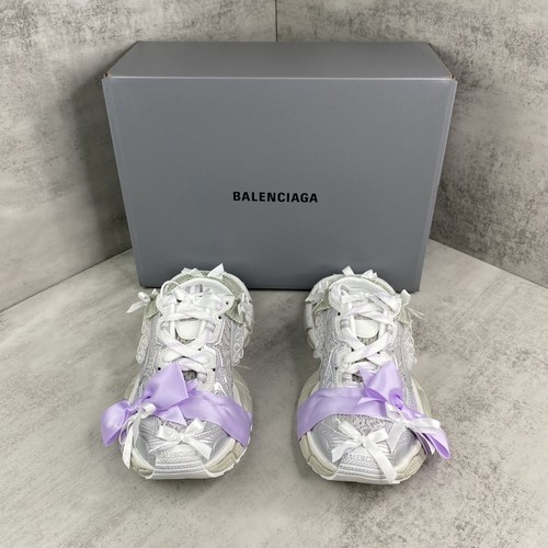 Balenciaga 3XL Denim Mesh Polyurethane Chunky Sneakers with Lace Ribbon Reflective Detail 발렌시아가 3XL 데님 메쉬 폴리우레탄 청키 스니커즈 레이스 리본 리플렉티브 디테일 3cm