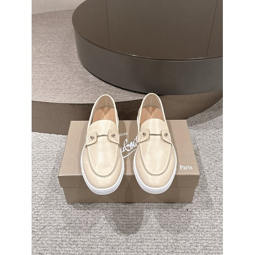 Christian Louboutin Chambeliboat Calfskin Leather Loafer with Metal Buckle Strap Rubber Sole Detail 크리스찬루부탱 샴벨리보트 카프스킨 레더 로퍼 메탈 버클 스트랩 러버솔 디테일 3cm