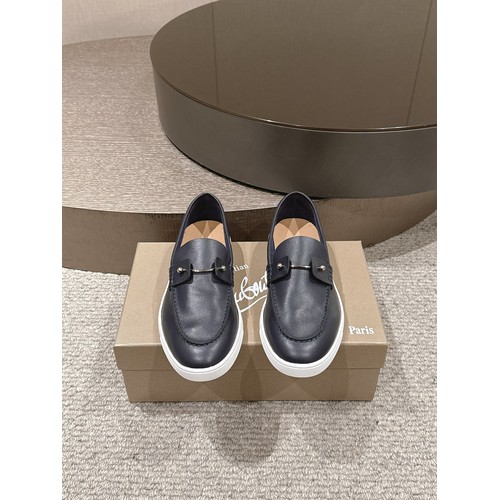 Christian Louboutin Chambeliboat Calfskin Leather Loafer with Metal Buckle Strap Rubber Sole Detail 크리스찬루부탱 샴벨리보트 카프스킨 레더 로퍼 메탈 버클 스트랩 러버솔 디테일 3cm