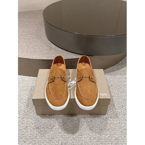 Christian Louboutin Chambeliboat Calfskin Leather Boat Loafer with Metal Buckle Strap Rubber Sole Detail 크리스찬루부탱 샴벨리보트 카프스킨 레더 보트 로퍼 메탈 버클 스트랩 러버솔 디테일 3cm